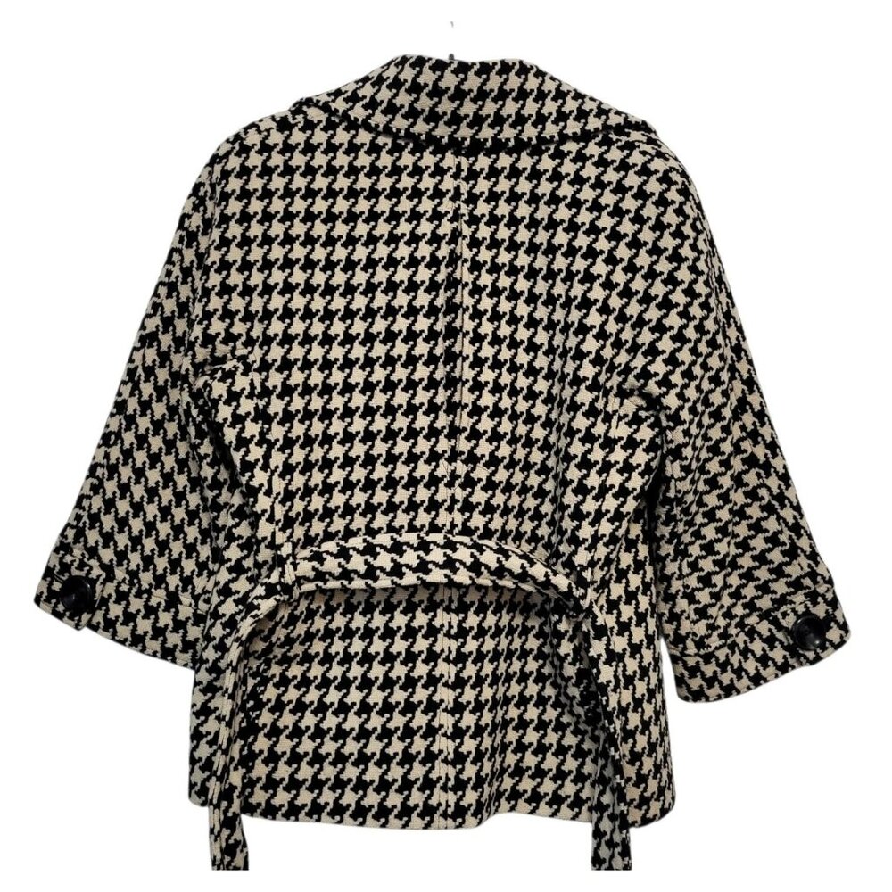 Vintage Talbots Houndstooth Belted Wool Coat Wool Double Breasted - Picture 8 of 14